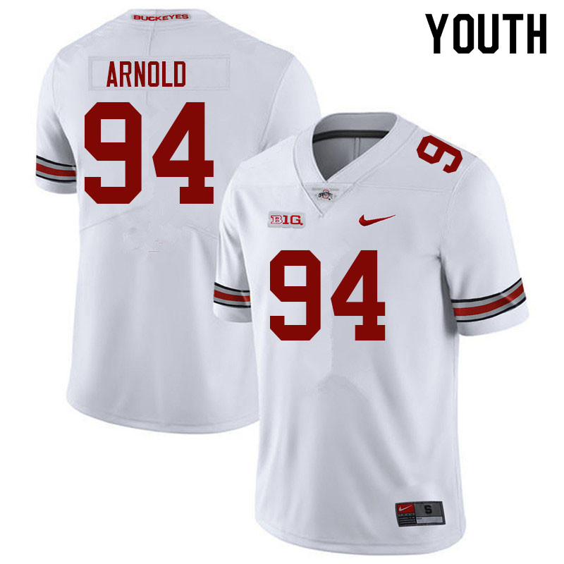 Youth #94 Mason Arnold Ohio State Buckeyes College Football Jerseys Sale-White